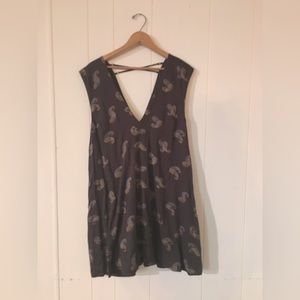 Free People Sleeveless Paisley Dress pockets size L